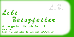 lili weiszfeiler business card